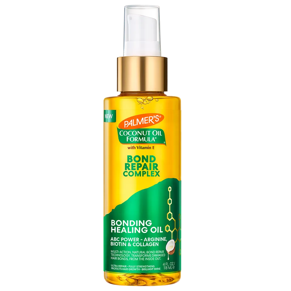 Palmer's Coconut Oil Formula Bonding Healing Oil bottle on a white background