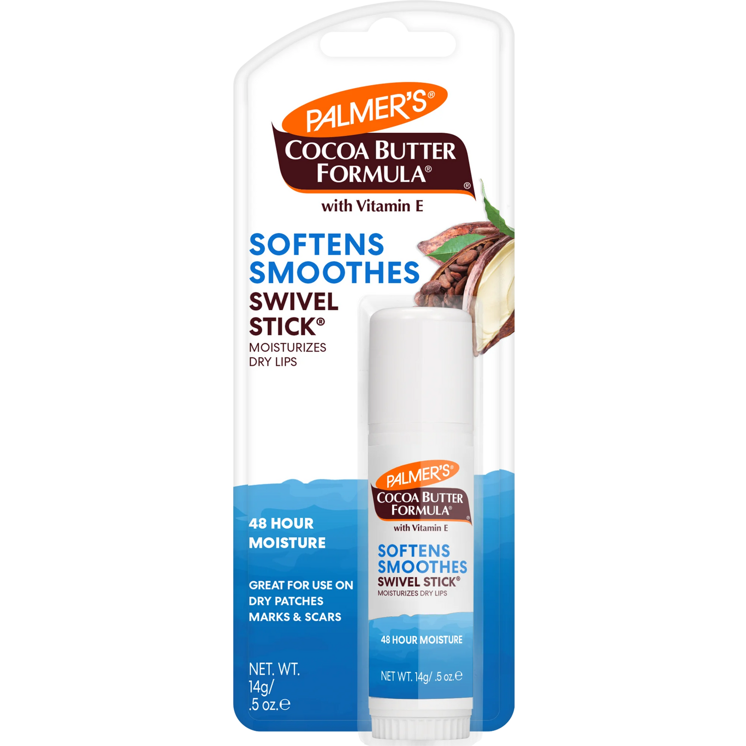 Palmer's Cocoa Butter Formula Swivel Stick packaging on a white background