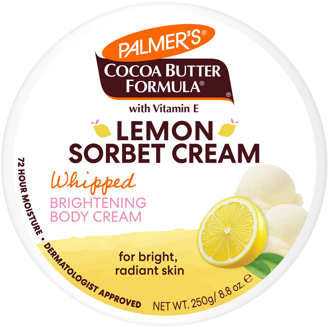 Palmer's Cocoa Butter Formula Lemon Sorbet Cream container on a white background