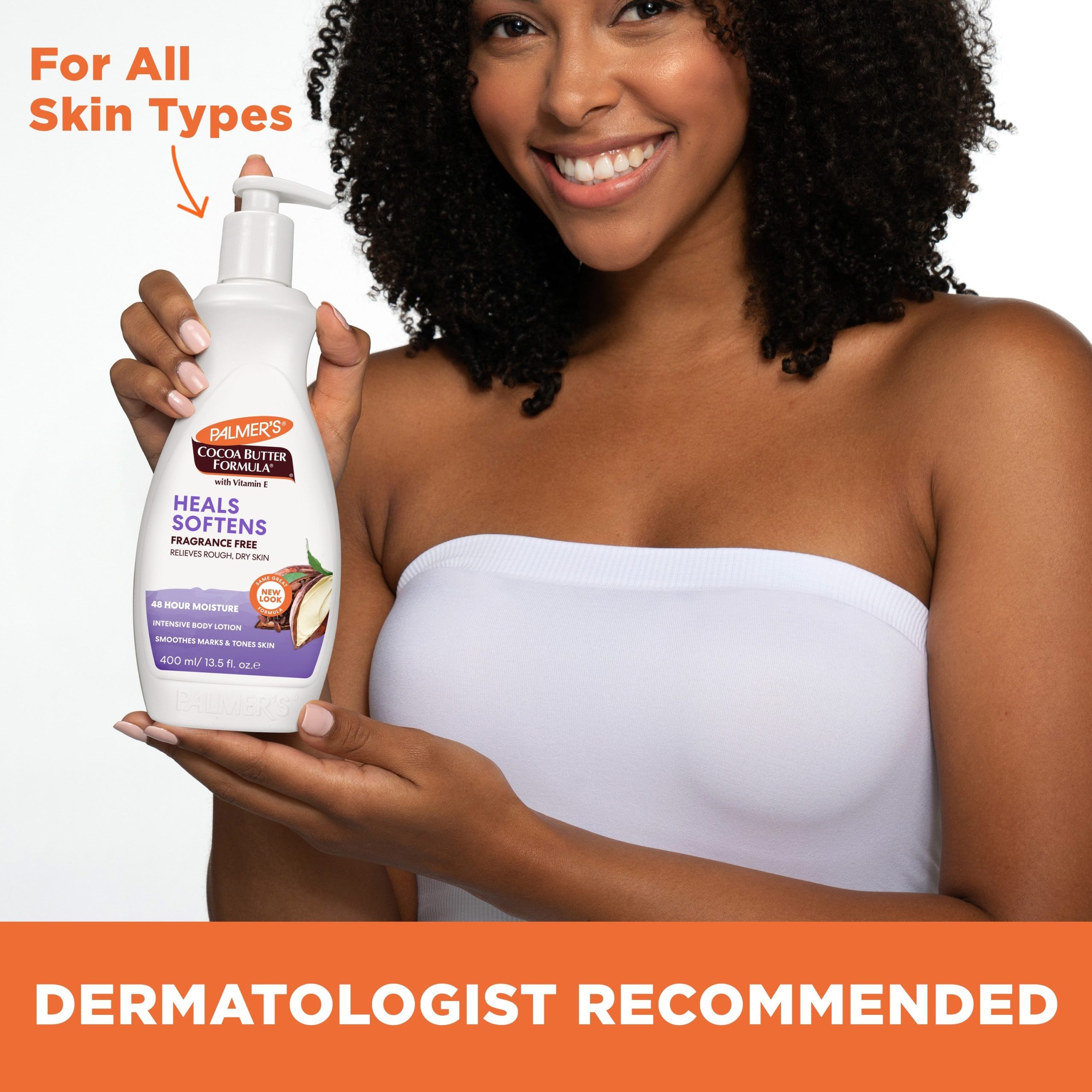 Heals & Softens Cocoa Butter Body Lotion, Fragrance Free - Image 6