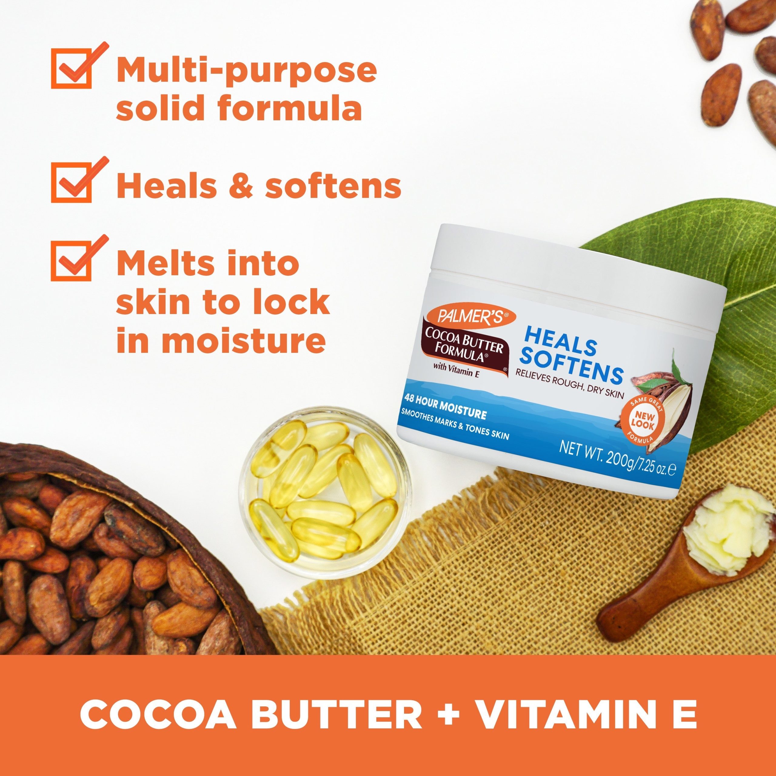 Cocoa Butter Heals & Softens Original Solid Jar - Image 3