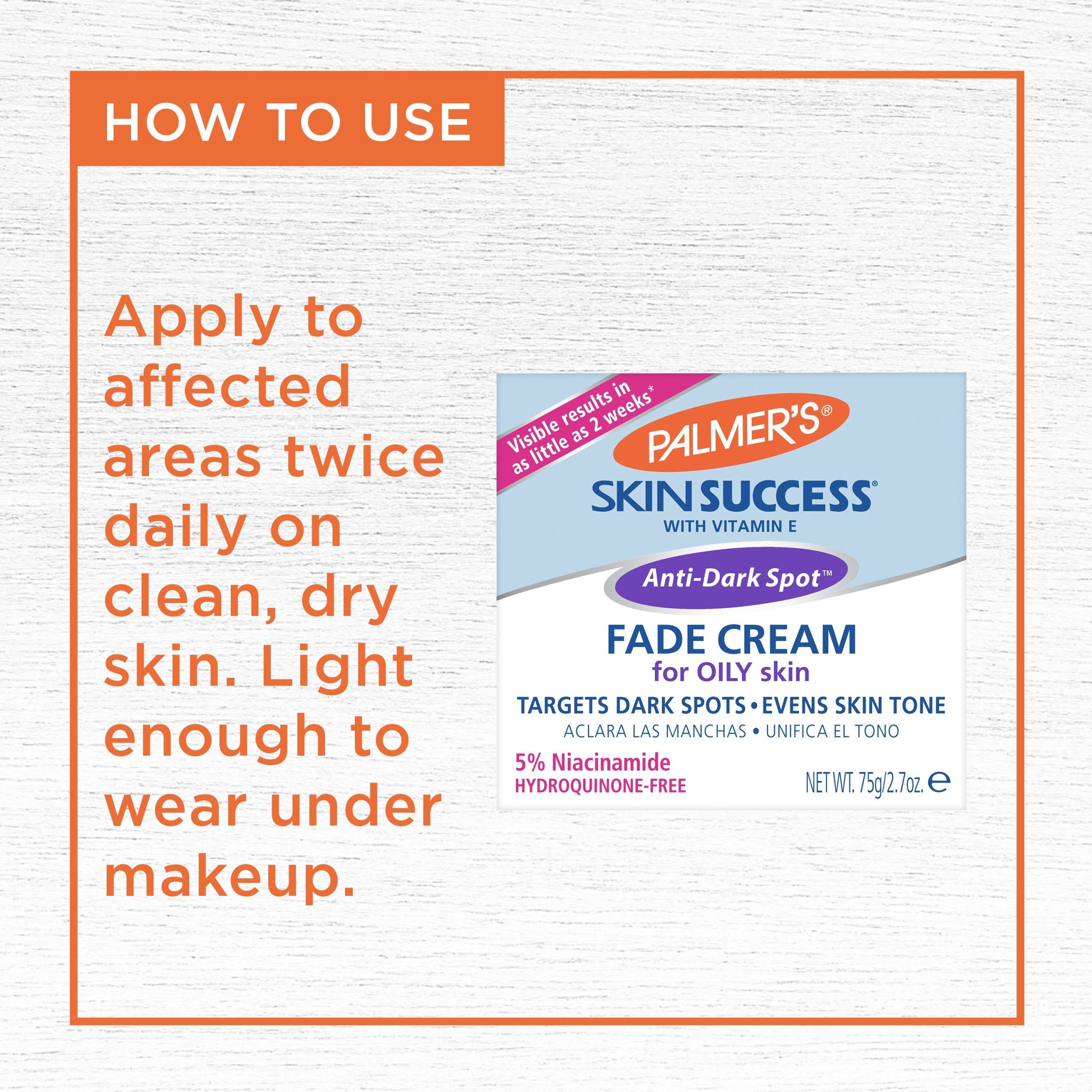 Anti-Dark Spot Fade Cream, for Oily Skin - Image 4
