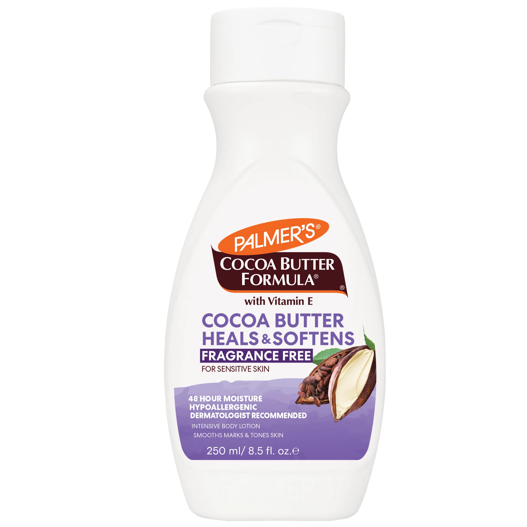 Heals & Softens Cocoa Butter Body Lotion, Fragrance Free - Image 2