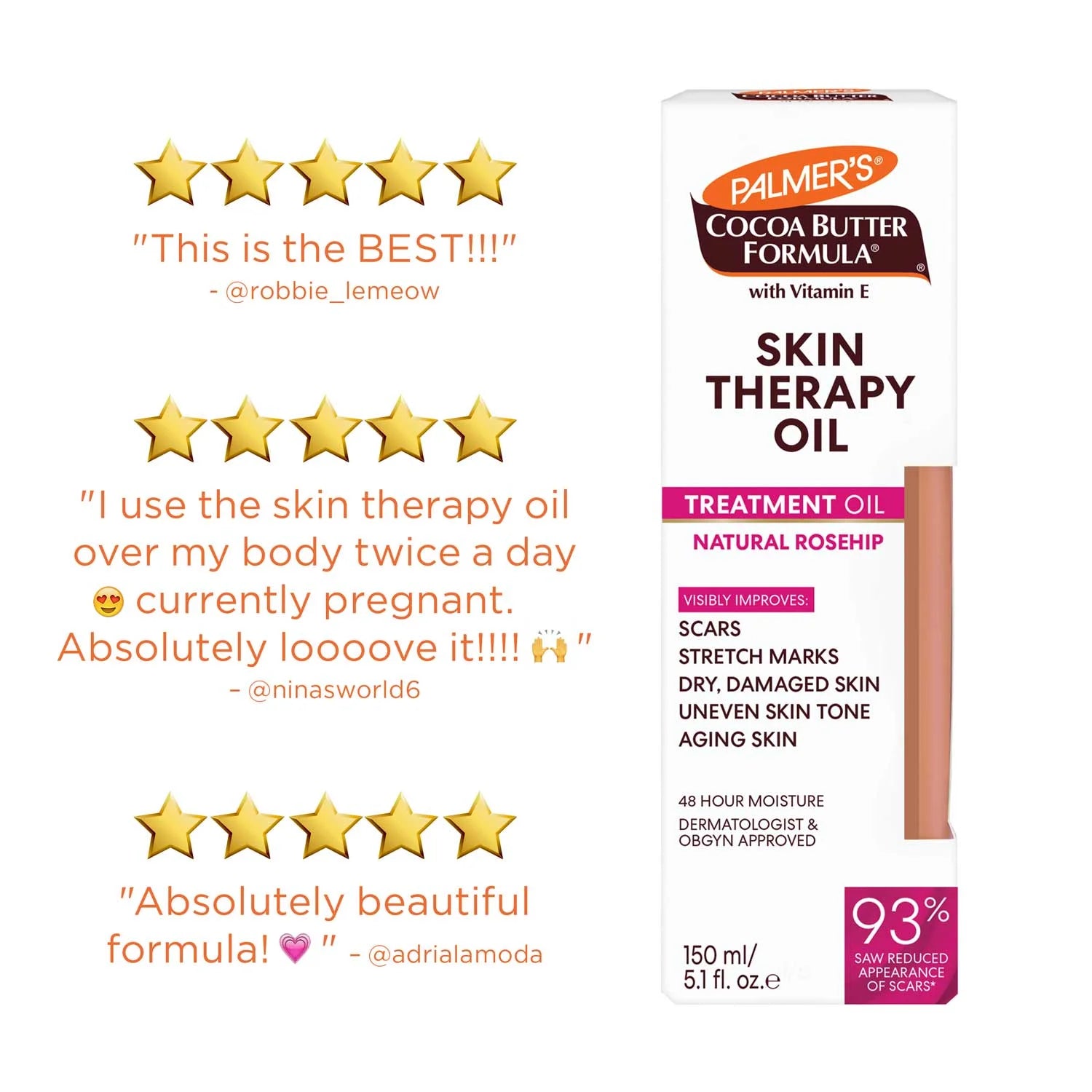 Cocoa Butter Skin Therapy Oil Rosehip with Vitamin E - Image 10